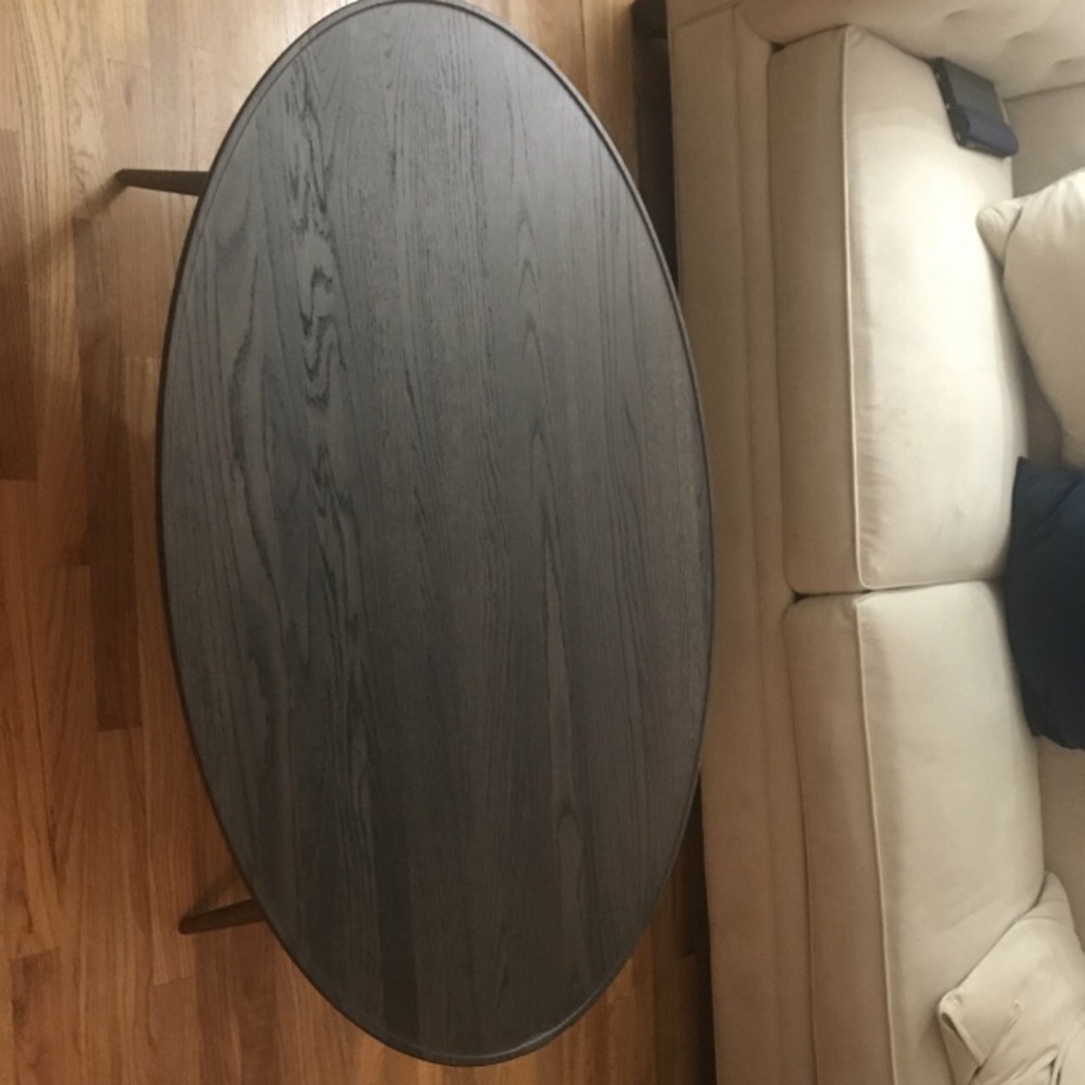 Designer Oval Coffee Table. Retail Price $1,680